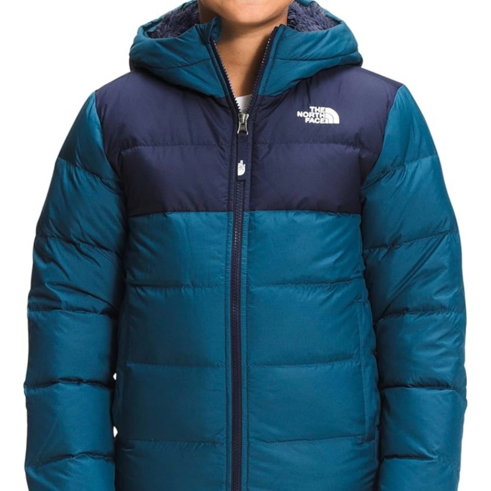 The North Face Teal and Navy Hooded Jacket